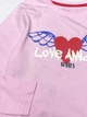 Піжама Primark з бавовни комплект кофта + штани дитяча на дівчинку аплікація серце 128 см (7-8 років) рожева - изображение 2