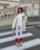 Червоні гетри в рубчик One size - зображення 6