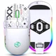 Безшумна Бездротова (2.4G, Bluetooth) HXSJ T90 Біла Ігрова Мишка з підсвічуванням та акумулятором - зображення 2