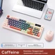 Набор Беспроводная игровая клавиатура FREEWOLF M96 + МЫШКА, джойстик Bluetooth, 2.4G, RGB LED подсветка с экраном, PBT клавиатура, 3000 мАч, раскладка QWERTY США - Coffee - изображение 2
