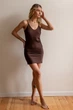 Forli Сукня - комбінація шовкова Chocolate short L Коричневий SH0083-08-20_L - зображення 2