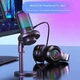 Студийный конденсаторный микрофон для записи ME6S, RGB-подсветка и поп-фильтр, Розовый - изображение 2