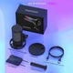 Студийный конденсаторный микрофон для записи ME6S, RGB-подсветка и поп-фильтр, Розовый - изображение 6