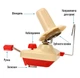 Ручная моталка для пряжи и создания мотков из нитей Wool Winder машинка - пряжемоталка с креплением на стол для перемотки / намотки ниток в клубки, бежевый (102397933) - изображение 6