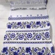 Вафельні рушники "Вишивка" кухонні Textile 35*75 см білі з синім - зображення 2