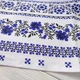 Вафельні рушники "Вишивка" кухонні Textile 35*75 см білі з синім - зображення 3