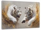 Картина на холсте МАКО "Два тигра" 60x100 см MK10599 - изображение 2