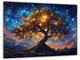 Картина на холсте МАКО "Космическое дерево" 60x100 см MK10529 - изображение 2