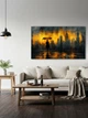Картина на холсте МАКО "Силуэт в свете огней" 60x100 см MK10575 - изображение 4