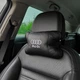 Набор автодушки 2шт на подголовник Audi / Ауди из натуральной кожи черная / Подголовник в машину - изображение 4