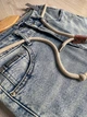 Джинсы женские Dicesil 9157 Mom jeans comfort высокая талия стрейчевые ремень веревка 25 светло голубые - изображение 2
