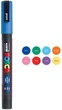 Набор маркеров Uni Posca PC-3ML Glitter Color 8 шт (PC-3ML GLITTER COLOR 8C) - зображення 3