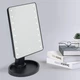 Дзеркало з підсвіткою для макіяжу настільне прямокутне Large Mirror, косметичне LED-дзеркало з регулюванням нахилу і підставкою для дрібниць, живлення від USB/батарейок Чорне, MLLM-22-Black - зображення 1