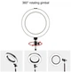 Кільцева світлодіодна LED лампа Ring Fill Light QX300 30 см зі штативом 75-210см, світлодіодне LED кільце від USB, набір для блогера 3 режиму - зображення 4