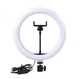Кольцевая светодиодная LED лампа Ring Fill Light QX300, 30 см с креплением (держателем) для телефона, теплый холодный свет - изображение 1