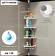 Угловая полка для ванной комнаты Multi Corner Shelf, белая, стойка в душевую, телескопическая, вместительная от 1,05 до 2,6 м - изображение 1