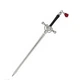 Заколка паличка Анна Ясеницька "Dagger", срібляста, 20 см - зображення 3