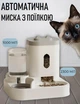 Миска с автоматической подачей корма и воды для домашних животных Mangeoire кормушка с дозатором еды для котов и собак, серый (102303181) - изображение 1