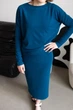 Костюм-двойка с юбкой из плотного трикотажа Capricious CAPS0103 2XL морская волна - изображение 1