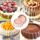 Круглая силиконовая форма для выпечки и десертов Baking Mold кондитерская форма для торта из савоярди / кекса / бисквита / пирога, 20х6 см, розовая (101737001) - изображение 6