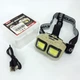 Фонарь налобный аккумуляторный Bailong HX-816 2COB(white+red) влагозащита, Фонарь на голову для бега - изображение 8
