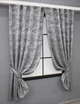 Комплект коротких штор VR-Textil Жаккард Sultan YL № 1668ш Серый 130х170 см 2 шт (35-0309) - изображение 2