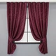 Комплект коротких штор VR-Textil Жаккард Мрамор Al1 № 1302ш Бордовый 130х170 см 2 шт (35-0254) - изображение 1
