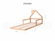 Детская кровать-домик Монтессори Busy Wood Модель 3 на полу с ламелями 200x160 см натуральное дерево - изображение 2