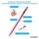 Стилус стильный модный с дисплеем DrawPen Active Pro для iPhone iPad Android планшета телефона сенсорного экрана подарок девочке женщине ученице для рисования письма учебы заметок творчества скетчей художественный дизайнерский рисовальный розовый (21014) - изображение 4