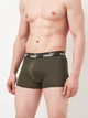 Набор трусов боксеров мужских хлопковых Puma Elements Men Bold Logo Boxers 93874905 L 2 шт Dark Green (8720245834742) - изображение 2