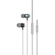 Дротові наушники HOCO M122 Power metal universal earphones with microphone, 3.5mm, 1.2m, metal-grey - изображение 1