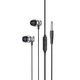 Проводные наушники HOCO M106 Fountain metal universal earphones with microphone, 3.5mm, 1.2m, grey - изображение 1