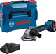 Акумуляторна бещіткова кутова шліфмашина Bosch GWS 18V-8 + 1 акумулятор GBA 18 В 4 Аг + професійний швидкозарядний пристрій GAL 18V-40 + кейс (06019N9021) - зображення 6