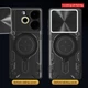 Чехол Magnetic Shield для Tecno Pova 6 Neo / LI6 бампер противоударный с подставкой кольцом Black - изображение 2