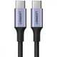 Кабель Ugreen Type-C-Type-C 1m 100W Black Aluminium US316 - изображение 1