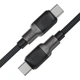 Кабель USB 2.0 Acefast C10-03 Type-C to Type-C 1.2 м 3A silicone braid Black (6974316283119) - зображення 2