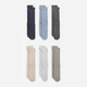 Набор мужских носков высоких хлопковых Nike U Nk Ed Pls Csh Crw 132 SX6897-901 38-42 6 пар Серый/Бежевый/Голубой (197601367653) - изображение 3
