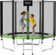 Батут із зовнішньою сіткою 4FIZJO Classic 8FT 252 см Black/Green (P-5907739314123) - зображення 1