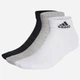Набор мужских носков коротких хлопковых Adidas C Spw Ank IC1281 3 пары 46-48 Белый/Черный/Серый (4066746302033) - изображение 1