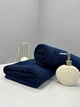 Банное махровое полотенце для сауны Osborn Textile 100х150 см синий двухнитка 450 г/м2 - изображение 3
