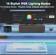 Клавиатура игровая механическая Aula Mechanical F-75 wireless White-Blue ENG/UKR Gasket Greywood V3 switch Hot-Swap 2.4G/Bluetooth - изображение 10