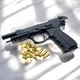 Шумовой стартовый пистолет Stalker 918-UK Beretta 92 (Black) +20 шт холостых патронов - изображение 2