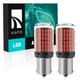 Комплект светодиодных ламп NAPO LED 1156-3014-144smd P21W 1156 BA15S цвет свечения красный 2 шт - изображение 1