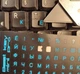 Наклейки на клавиатуру универсальные виниловые Best Key mini PRO матовая черная не прозрачная СИНЯЯ, 70 кл. - изображение 2