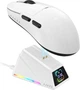 Беспроводная Игровая Мышь AJAZZ AJ159 APEX White 2.4G/Bluetooth/USB type-c с зарядной догстанцией - изображение 1
