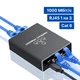 Адаптер Ethernet 1000 Мбит/с, LAN сплиттер RJ45 1 на 3, интернет-разветвитель Cat 6 для ПК и маршрутизатора (88237m) - изображение 5