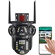 Уличная камера видеонаблюдения PTZ WiFi 3L V30 4G V380Pro с четырьмя объективами и мигалкой WiFi Черная (127-14-16982) - изображение 2