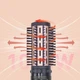Электрическая фен-щетка стайлер для укладки волос 1000Вт 3 режима VGR V-496 Черный с розовым 3 насадки - изображение 3
