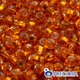 Бісер 97000 Чеський Preciosa 10/0, 10/0, Прозорий зі срібною смугою TSL, Помаранчевий, Круглий, 50 г - зображення 2