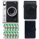 Подарунковий набір Камера для миттєвого друку Fujifilm INSTAX MINI EVO Hybrid Black / Чорний вертикальний чохол / Картриджі на 100 фото / Чорний фотоальбом на 108 фото - зображення 1